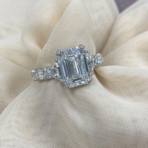 Smaragd Schliff 3.33Ct E-VVS2 Igi Kunstdiamanten Grown Ewigkeitsring Diamant 14k - £3,263.12 GBP