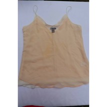 Chelsea 28 Womens Sheer Camisole Cami Top Beige Spaghetti Strap V Neck XS - £12.12 GBP