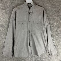 Express Button Down Shirt XL Modern Fit Men&#39;s Long Sleeve Gray 100% Cotton - $219.15 MXN