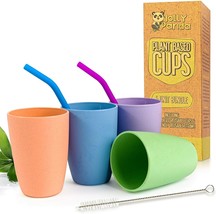 Eco Friendly 6 Items Unbreakable Reusable Drinking Cups 4(12 OZ) Cups &amp; ... - £18.01 GBP