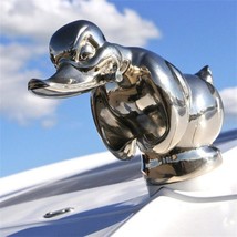 Car Hood Ornaments Angry Duck Resin Electroplating Creative Sticker Marks Car He - £90.20 GBP