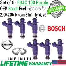 #FBJC100 6/Pieces OEM Bosch Fuel Injectors For 2003, 2004 Infiniti G35 3.5L V6 - £95.92 GBP