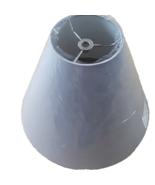 Gray Silver Drum Faux Duppon 4 x 10 x 8 Cone Shade - £16.61 GBP