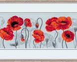 RIOLIS 100/037 - Scarlet Poppies - Counted Cross Stitch Kit 27&quot; x 12&quot; 14... - $64.99