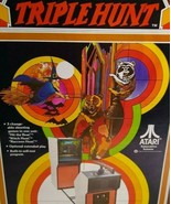 Triple Hunt Arcade FLYER Original 1977 Video Game Paper Artwork Witch Hu... - £19.77 GBP
