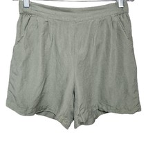 Green Linen Blend Loose Summer Shorts Size Small - £19.46 GBP