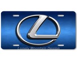 Lexus &quot;L&quot; Logo Inspired Art on Blue FLAT Aluminum Novelty Auto License T... - $17.99