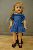 Vintage Toy Composition Doll 18&quot; Chin Dimple Open Mouth Teeth Strung Sleep Eye - £198.57 GBP