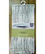 NEW Noritake Colorwave Cloth Napkins WEAVE GREY Set Of 2  Multiple Avail... - £6.28 GBP