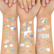 Waterproof Temporary Tattoos 118pcs Groovy Fake Tattoo for Kids Birthday Party S - £16.45 GBP