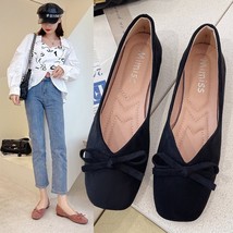 Women Flats Slip on Flat Shoes Round Toe Shallow Butterfly-knot Ballerina Slip o - £21.01 GBP