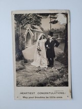 Vintage Bamforth And Co Wedding Postcard Lovers Congratulations Brode Gr... - $5.00