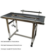 Updated 47.2&quot;x17.7&quot; More Wider Flat PVC Conveyor System w/ Double Guardr... - $942.13 CAD