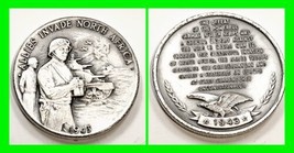 High Relief WWII 1943 Allies Invade North Africa - Sterling Silver Medal... - $59.39