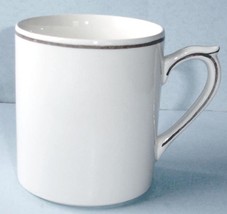 Gien Filets Chocolats Taupes Coffee Mug Gray/Taupe Lines New in Box - $53.46