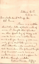 1902 Handwritten Letter Porter Stover Libbie Oklahoma Ter. Bonebreak Hardware - £29.15 GBP