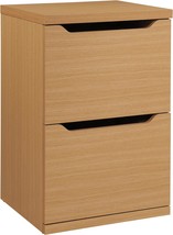 Osp Home Furnishings Denmark 2-Drawer File Cabinet With Integrated, Natural - £125.72 GBP