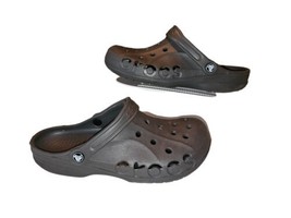 Crocs Bayaband Graphite Clogs Slip On Slide Sandals Men Sz 9 Women Sz 11  - £22.92 GBP