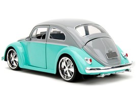 1959 Volkswagen Beetle Gray and Light Blue &quot;Punch Buggy&quot; Series 1/24 Diecast Mo - £30.89 GBP