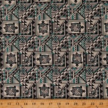 Cotton Turtles Southwestern Aztec Native Tuscon Fabric Print by the Yard D361.33 - £23.97 GBP