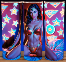 Sexy Wonder Woman in Bedroom Superhero Cup Mug  Tumbler 20oz with lid and straw - £15.53 GBP