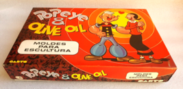 Popeye &amp; Olive Oil Game ✱ Rare Vtg Moulding Mold Set Toy Carto 1980´s ~ Complete - £51.19 GBP