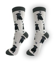 PUG Black Socks Full Body Fun Novelty Dress Casual Unisex SOX Puppy Pet ... - $11.34