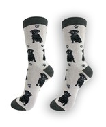 PUG Black Socks Full Body Fun Novelty Dress Casual Unisex SOX Puppy Pet ... - £9.04 GBP