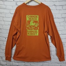 Cannon Beach Farmers Market T-Shirt Long Sleeve Mens XL Orange  - £7.96 GBP