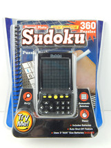 Sudoku Handheld Electronic Game Travel w/ 360 Puzzle Book, Auto Solutions - £13.91 GBP