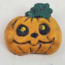 Vintage Halloween Pumpkin Brooch Pin 1.5 Inch Wide - $9.38