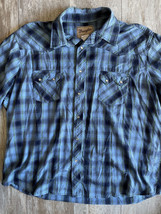 Men&#39;s 2XL Wrangler Pearl Snap Short Sleeve Western Shirt - £9.86 GBP