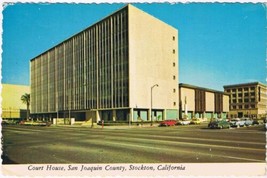 Postcard Court House San Joaquin County Stockton California - £2.31 GBP