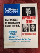 U S NEWS World Report Magazine July 22 1974 Nixon Impeachment Crisis Watergate - £11.26 GBP