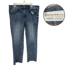 Lee Men’s Modern Series Straight Fit Jeans Blue Denim 38x32 Classic Style - $25.73