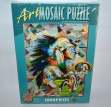 MasterPieces Art Mosaic 1000 Piece pc Puzzle "Indian Chief" Daniel Renn Pierce - $15.83
