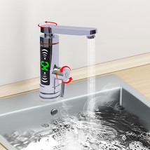 110V Electric Instant Hot Water Heater Shower Kitchen Tap Faucet Digital Display - £50.35 GBP