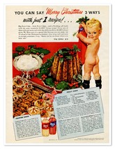 Print Ad Karo Christmas Fruit Cake &amp; Yuletide Sauce Recipe 1947 Advertis... - $12.30