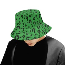 Riddler Green Questions Unisex Summer Single-Layer Bucket Hat - £19.81 GBP