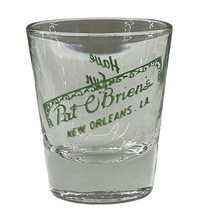 Vintage Pat O’Briens Clear Shot Glass Green Print Have Fun New Orleans S... - €5,79 EUR