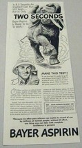1950 Print Ad Bayer Aspirin Elephant Runs 100 Yards in 8.3 Seconds - £8.76 GBP