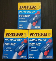 3x Bayer New Rapid Dissolvable Raspberry Flavor Powder Packs with Aspiri... - €12,85 EUR