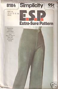Simplicity 8184 Misses' Pants with Shaped Waistband - $1.75