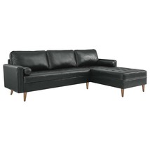 Apartment L-Sectional Biscuit Tufted Genuine Top Grain Leather/Match 98&quot; x 65.5” - £895.23 GBP+