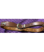 Honest Leather Belt 30&quot; Brown with Silver Animals Elephant Turtle Zebra ... - $316.24 MXN