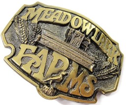 Wheat Combine Meadow Lark Farms Belt Buckle Amax Coal Heavin Associates - £78.83 GBP