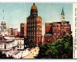 City Hall World Building Tribune Bldg New York City UNP UDB Postcard w M... - $3.51