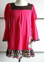 NWT Pink Dress with Owl Print Twirls &amp; Twigs Girls Size 5 ll Seasons Everyday - £15.81 GBP