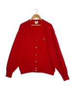 VTG IZOD Lacoste Sweater Mens XL Red Cardigan Orlon Knit Alligator 90s U... - $104.18 CAD