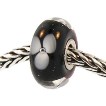 Authentic Trollbeads Glass 61302 White Flower - £11.15 GBP